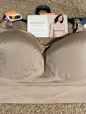 Warner's 3X Women's Blissful Benefits No Dig Comfort Band Wireless Bra